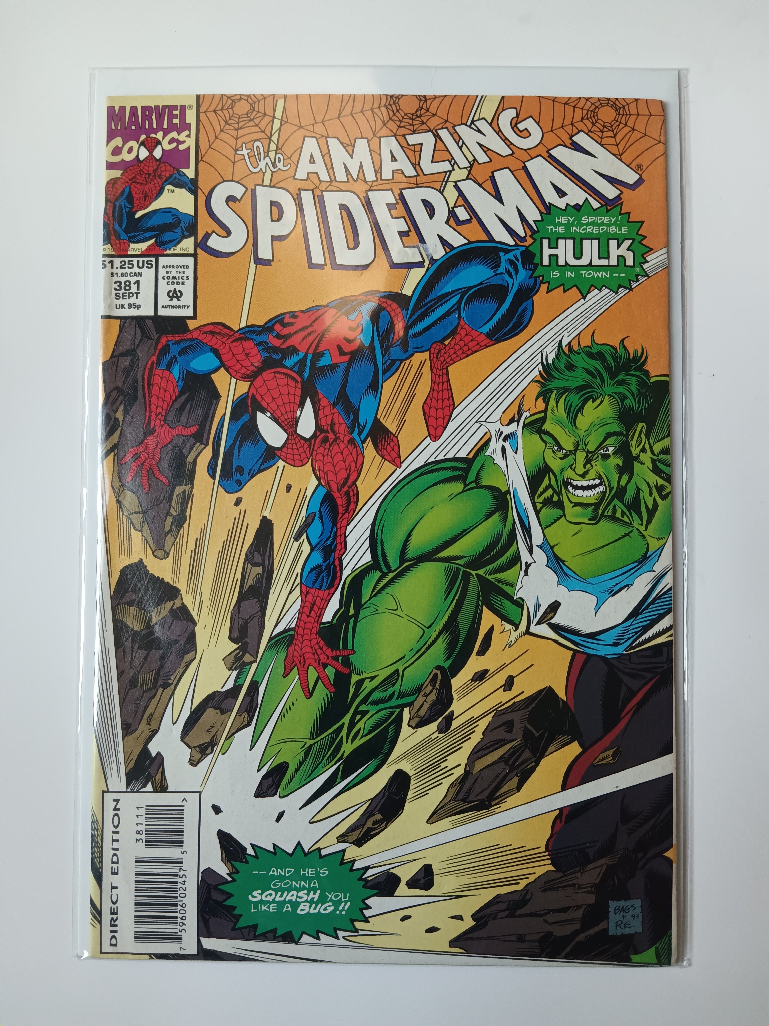 The Amazing Spider-man #381 Direct Edition Marvel Comic Book