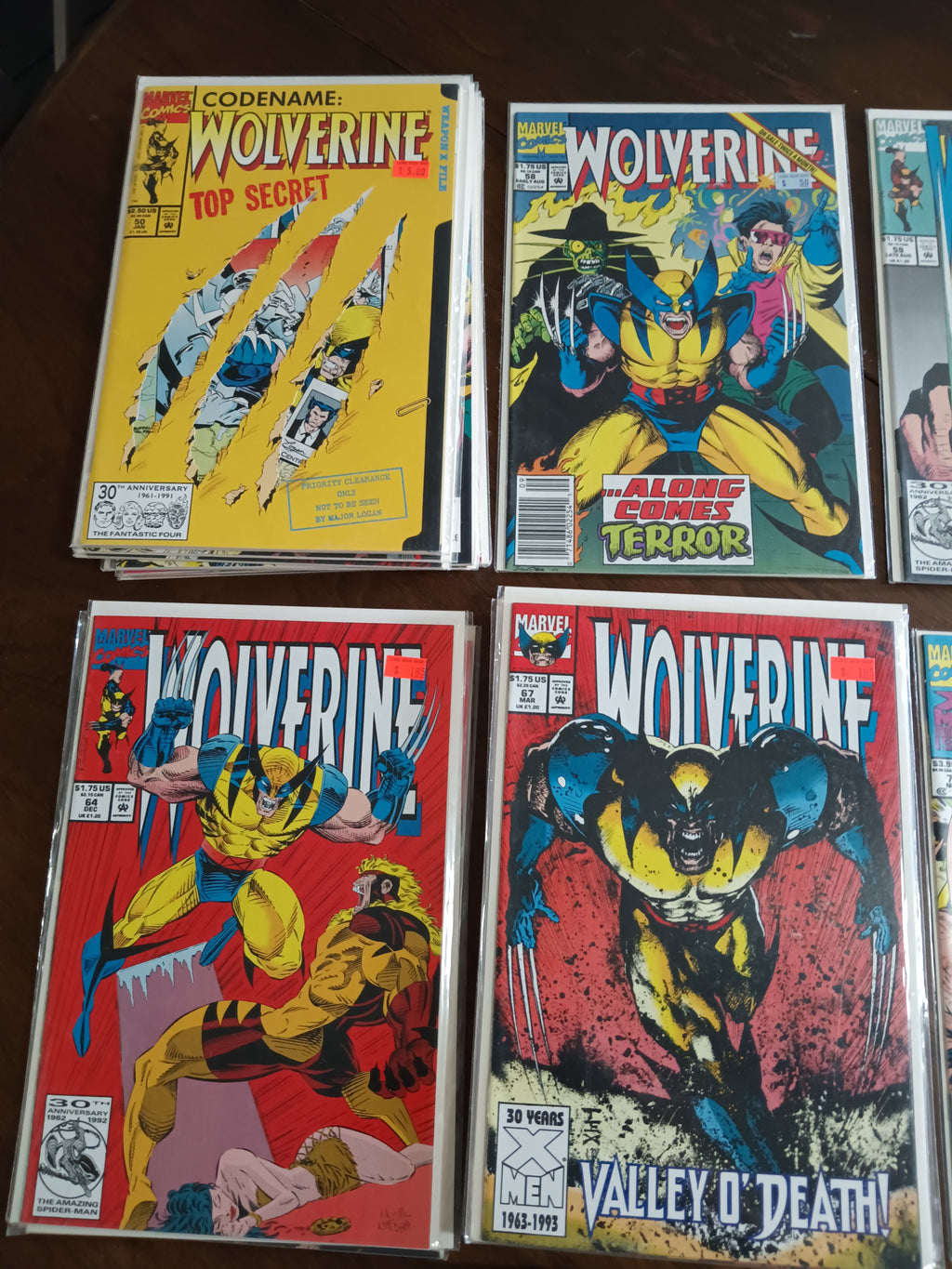 Wolverine #50-100 Marvel Comic Books in Great Condition Bagged and Boarded