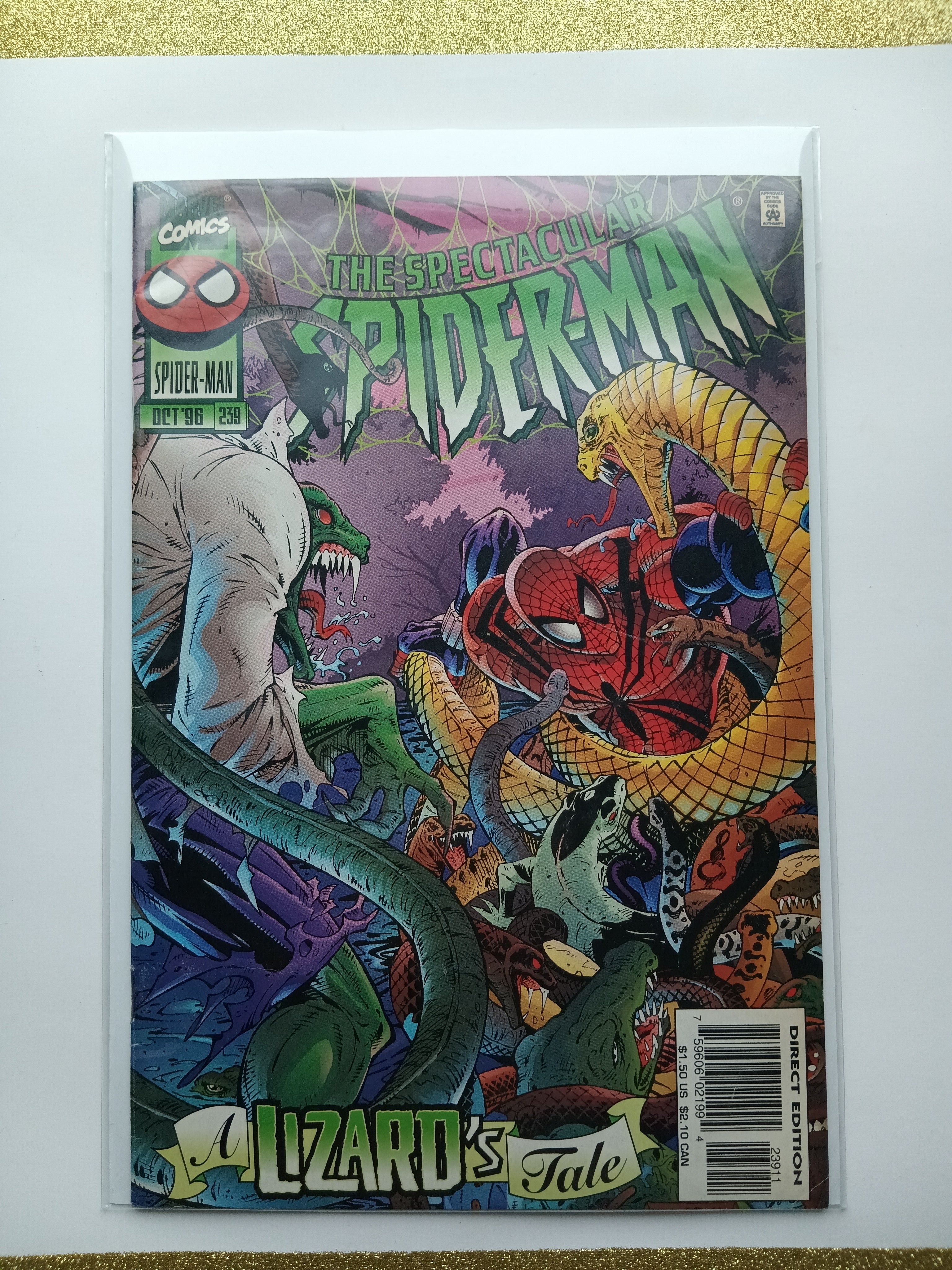 The Spectacular Spider-Man #239 Direct Edition Marvel Comic Book-A Lizard's Tale