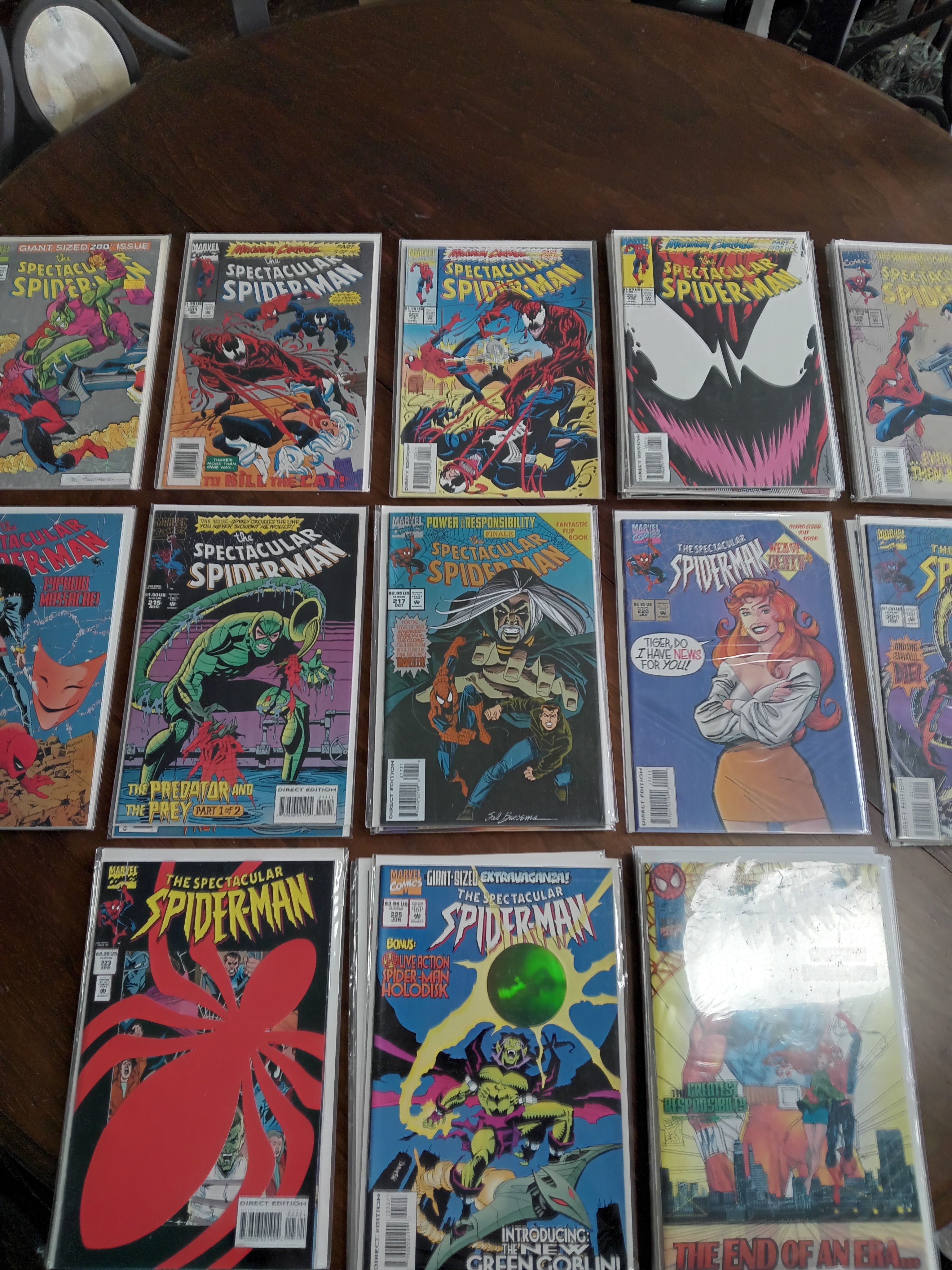 The Spectacular Spider-Man #200-235 Marvel Comic Books in Great Condition Bagged and Boarded