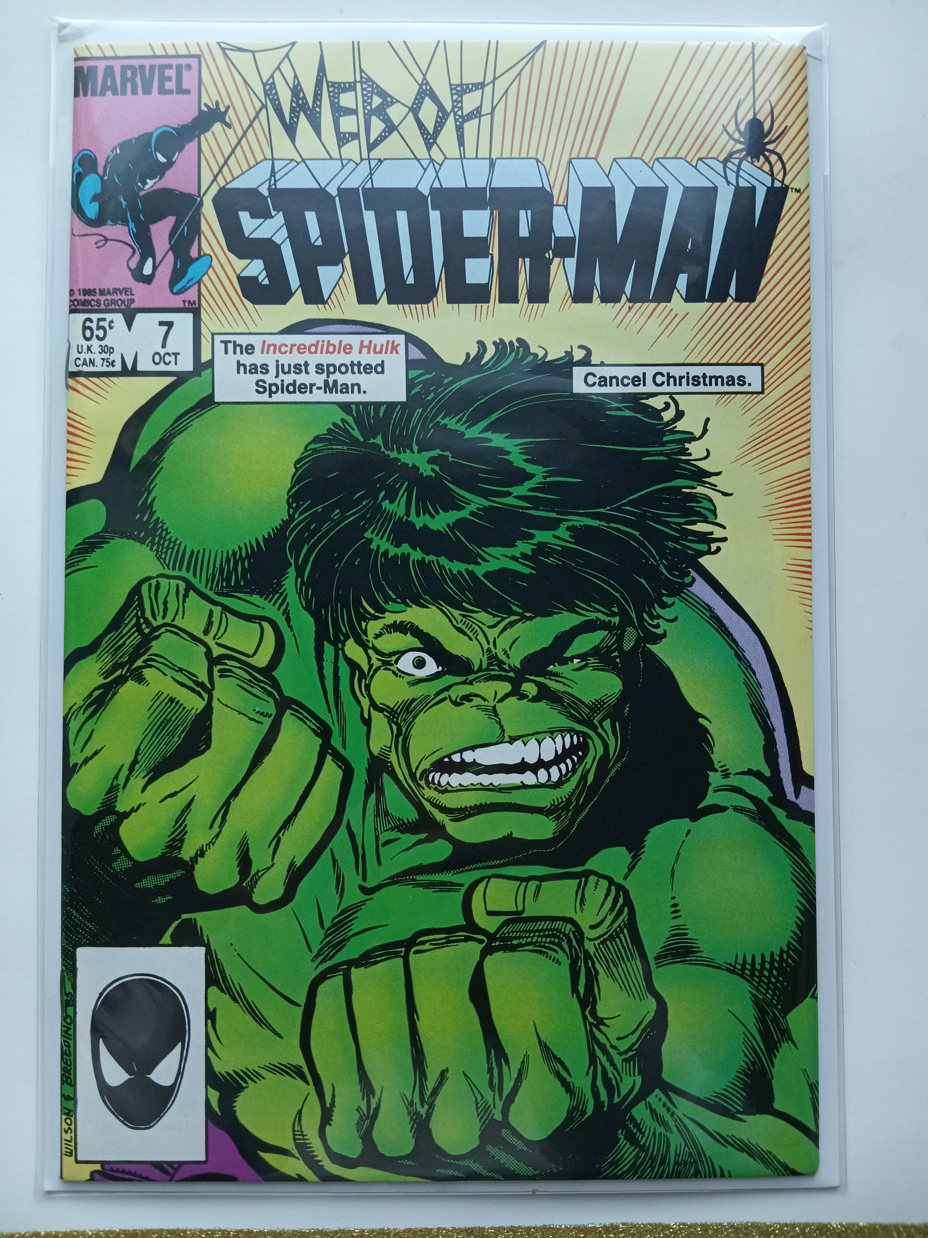 Web of Spider-Man #7 Direct Edition Marvel Comic Book in Great Condition Bagged and Boarded