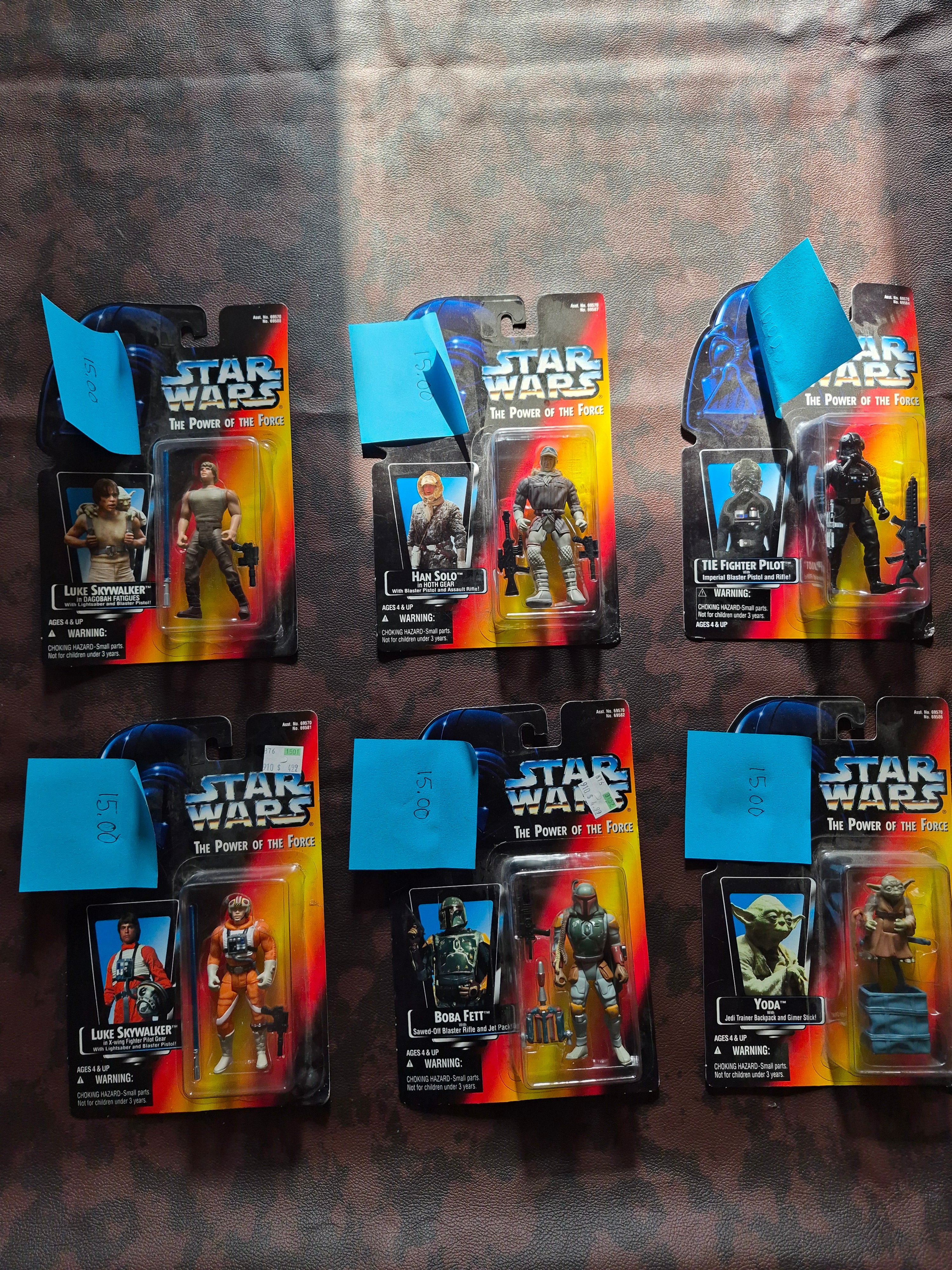 (17 in total) Star Wars The Power of the Force Action Figures-see pics