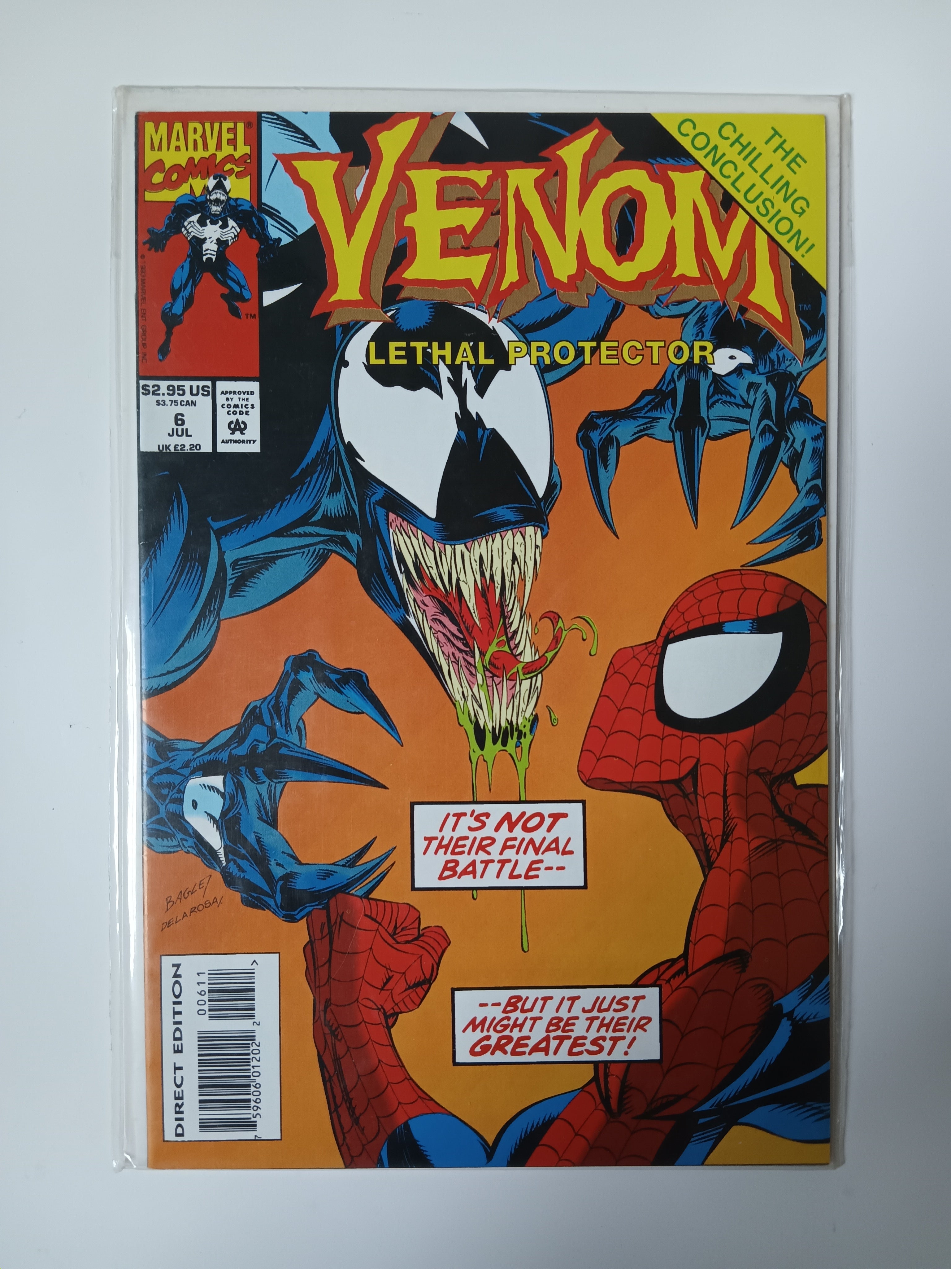 Venom Lethal Protector #6 Direct Edition Marvel Comic Book